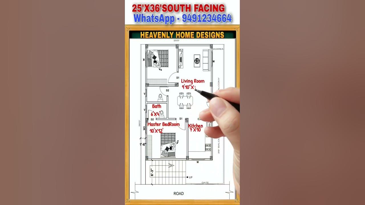 25x36-south-facing-vastu-house-plan-vastuhouseplans-heavenlyhomedesigns-youtubeshorts-youtube