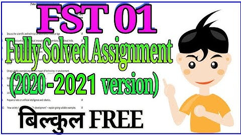 fst01 solved assignment 2020-2021/ Ignou (assignment answers)