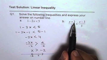 Solution Q1a Solve Linear Inequality with Fractions