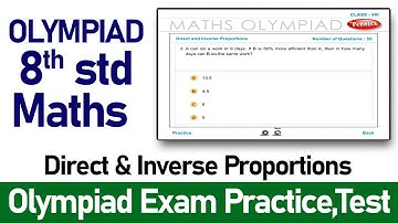 Direct & Inverse Proportions | Maths Olympiad 8th Class | Olympiad Exam Preparation