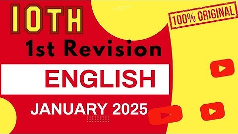 10th English First Revision Test Question paper 2025