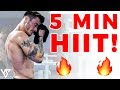 5 Minute Fat Burning At Home HIIT Workout (NO EQUIPMENT!)