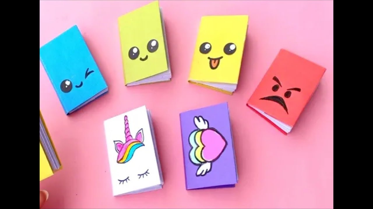 DIY mini notebooks one sheet of paper How to make mini notebook