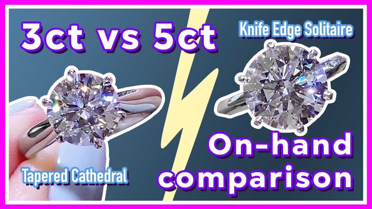 Time to UPGRADE your Ring - 3ct Lab Grown Diamond vs 5ct Natural Diamond Solitaire Ring