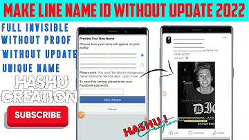 How to make line name facebook id 2022 | Invisible name id 2022 | hashu Creation
