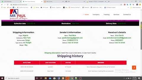 Courier Tracking PHP Script