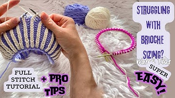 Symmetrical Two-Color Brioche in-the-Round | Easy Version +ProTips For Stretchy Seamless HAT PATTERN