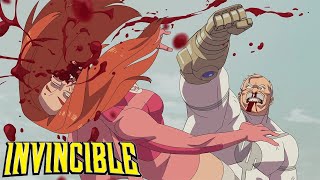 Atom Eve Vs Conquest Full Fight - Invincible Season 3 Episode 8