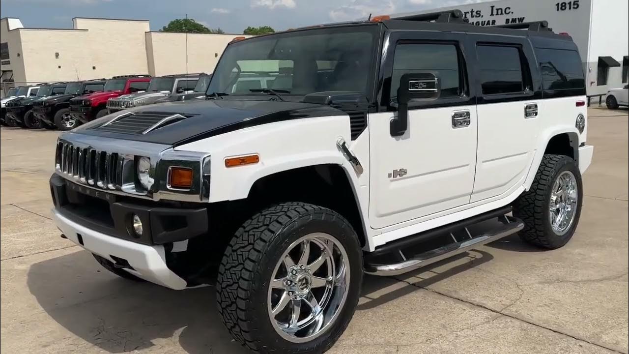 2009 Hummer H2 SUV Custom Build White Black 25k miles