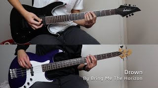 Bring Me The Horizon - Drown (Guitar Cover \& Bass Cover w\/ Tabs)