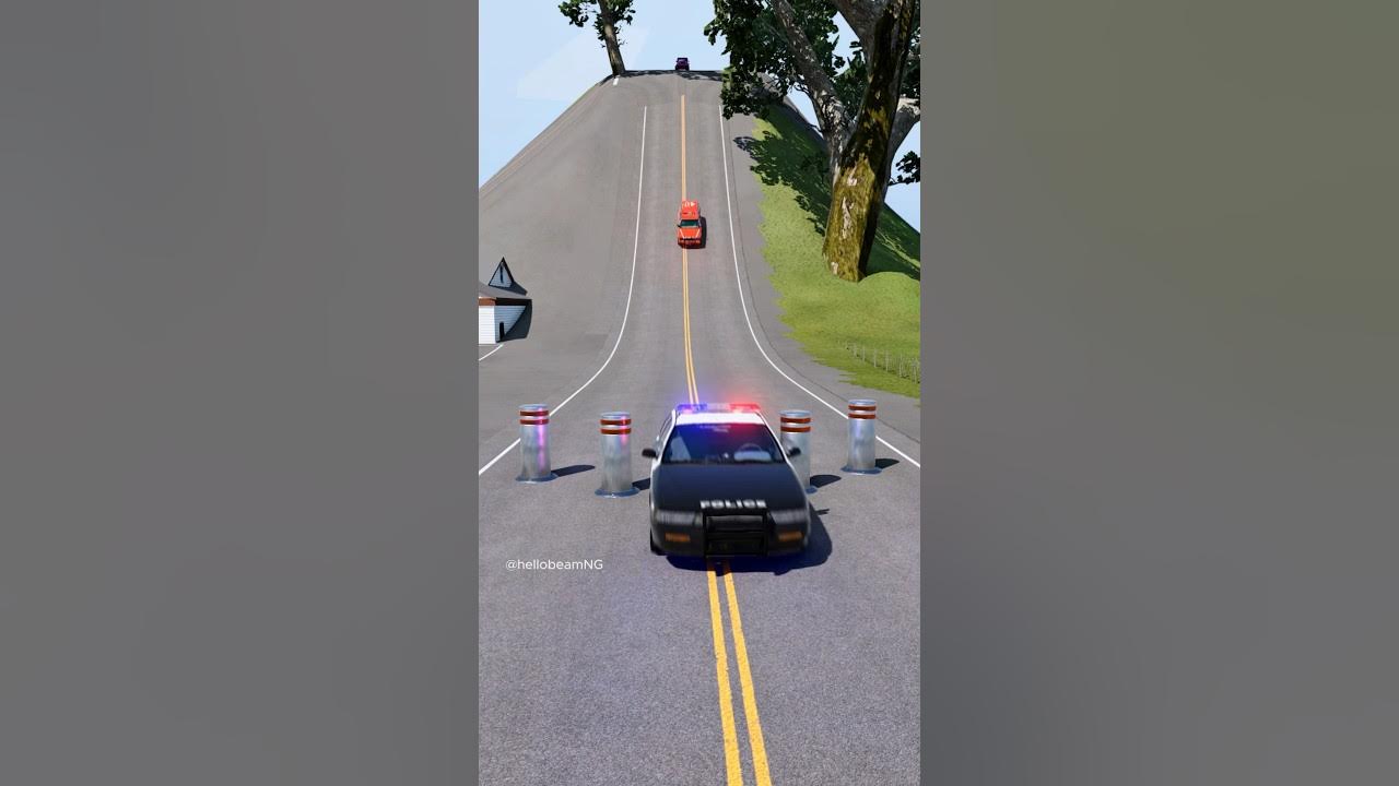 Siren cars vs bollard crash part83 #beamngdrive #shortvideo #shorts #gaming #police #usa Siren cars vs bollard crash part83 #beamngdrive #shortvideo #shorts #gaming #police #usa