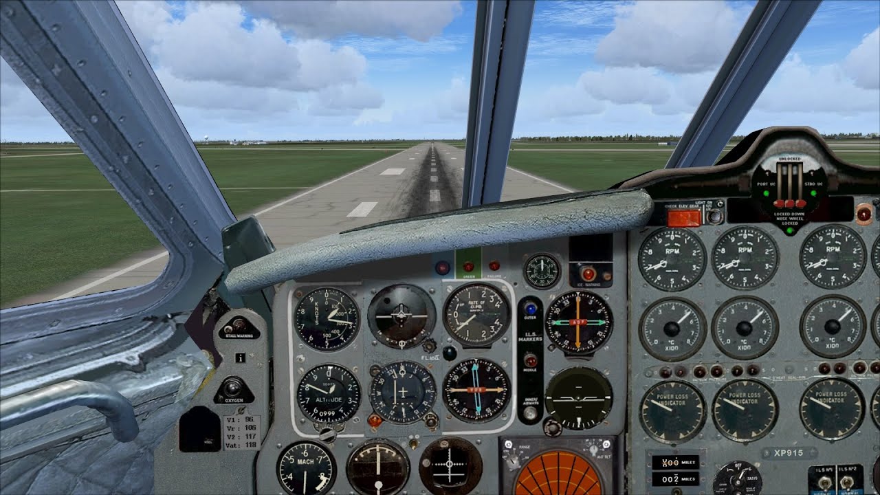 FS2004 De Haviland Comet landing in Winnipeg