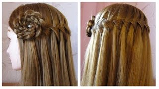 Tuto tresse cascade facile   Fleur de cheveux  Coiffure simple et belle