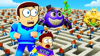 Roblox 100 Players Color Maze Shiva And Kanzo Gameplay