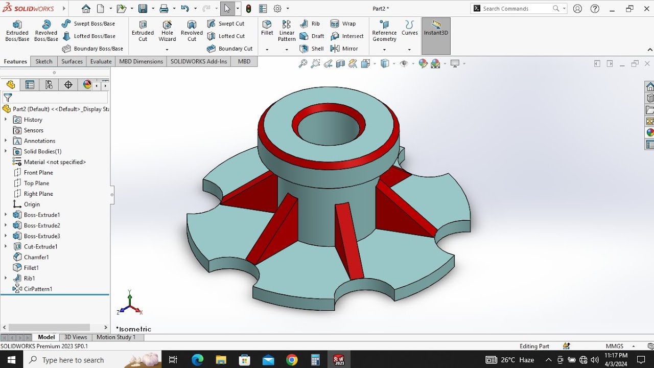 Solidworks tutorial for beginners in Hindi CAD #btech #viral # ...