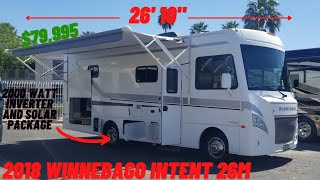 ONLY 26' 10' CLASS A!! 2018 Winnebago Intent 26M Video Walkthrough! Outdoor Kitchen, Solar and More!