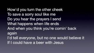 Beer with Jesus Thomas Rhett with lyrics on screen chords