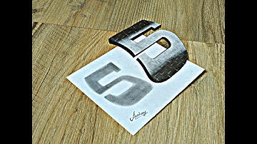 Floating Number 5 - How To Draw Number Five - 3d trick art - Art Maker Akshay