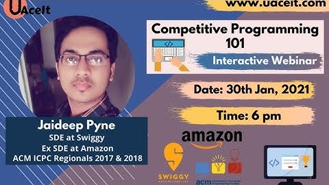 Competitive Programming 101 | Webinar | Jaideep Pyne