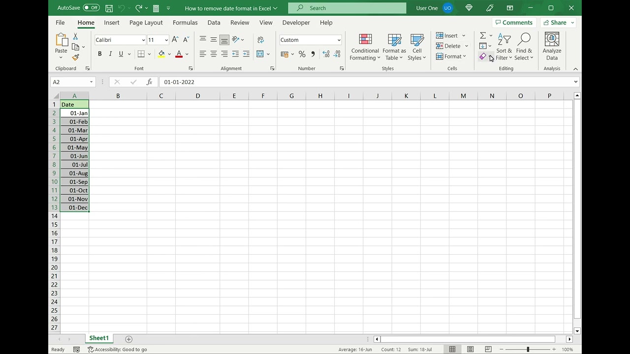 How To Remove Date Format In Excel YouTube How To Remove Date Format In Excel YouTube