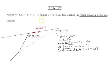 Section 11.5 Parametric Equations of Lines
