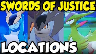 CROWN TUNDRA SWORDS OF JUSTICE LOCATIONS! How To Get Cobalion, Terrakion, and Virizion!