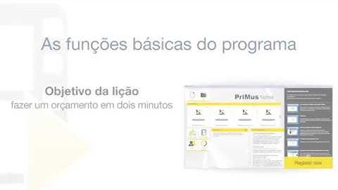 Vídeo Tutorial de PriMus - Fazer um orçamento em dois minutos - ACCA software