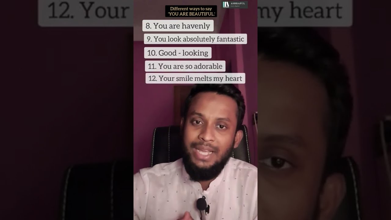 Facebook comments in English. Different ways to say 'you look Beautiful.' 