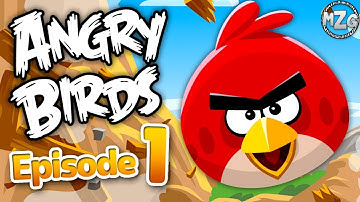 Angry Birds Gameplay Walkthrough Part 1 - Poached Eggs Levels 1-1 - 1-21!
