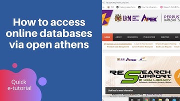#usm #usmlibrarytv How to access online databases via open athens