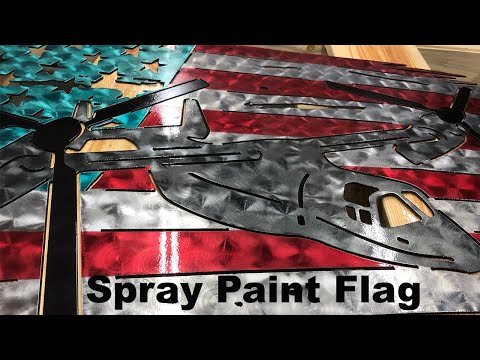 Видео: Custom  DIY Painted V22 USA Flag!