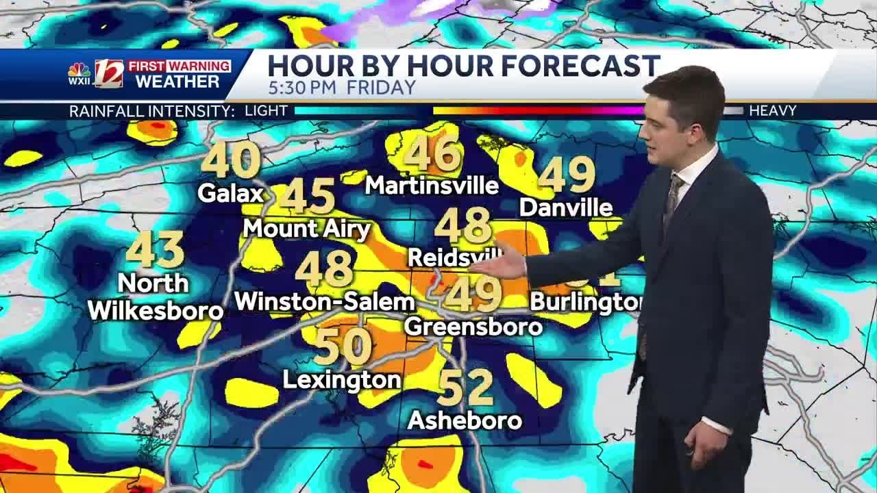 Heavy Rain & Wind Moves in Friday Afternoon - YouTube