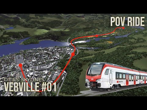 [4K] Cab Ride through Switzerland | Verville - Arth-Goldau! Cities: Skylines // Verville POV 1