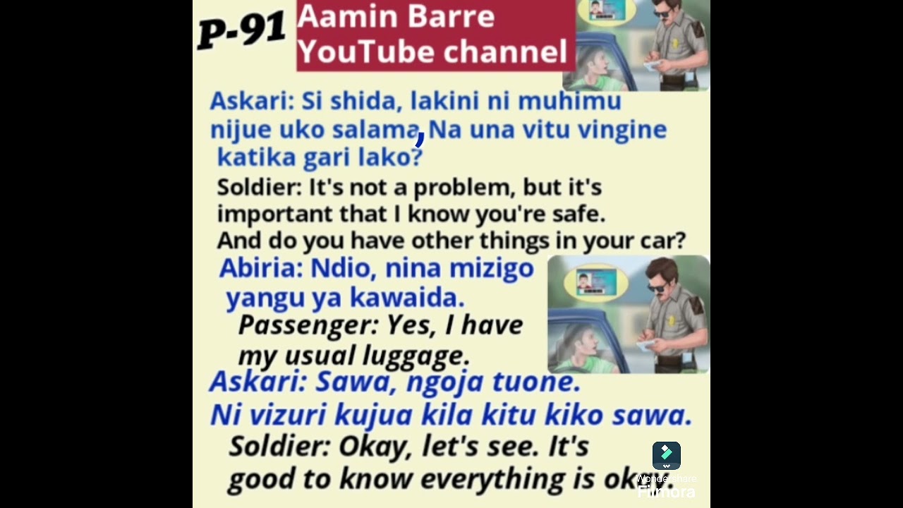 @P_ 91. Mazungumzo kati ya askari na Abiria. #subscribe #share #like #comment.