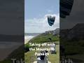 Flying off the cliff with my moustache paraglider! #Paragliding #parakite