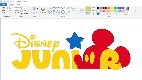 How to draw a variant Disney Junior logo using MS Paint | How to draw on your computer