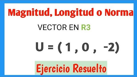 Magnitud, longitud o norma de un vector en R3