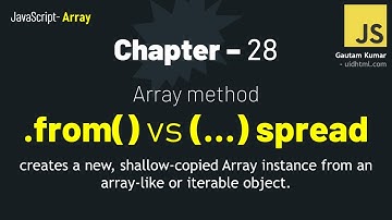 JavaScript - 28 | Array.from() vs Spread Operator (...) - Which is FASTER? | Deep Dive Comparison🤯