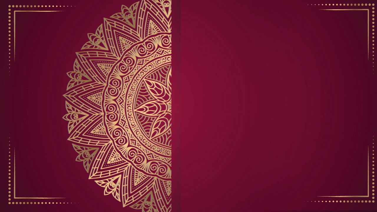 Gold background with mandala | HD Wedding Invitation Background | Kishore  Tv - YouTube