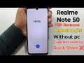 Realme Note 50 FRP remove || Realme C51 Frp Remove Android 14/15 Without PC || Screen lock Working
