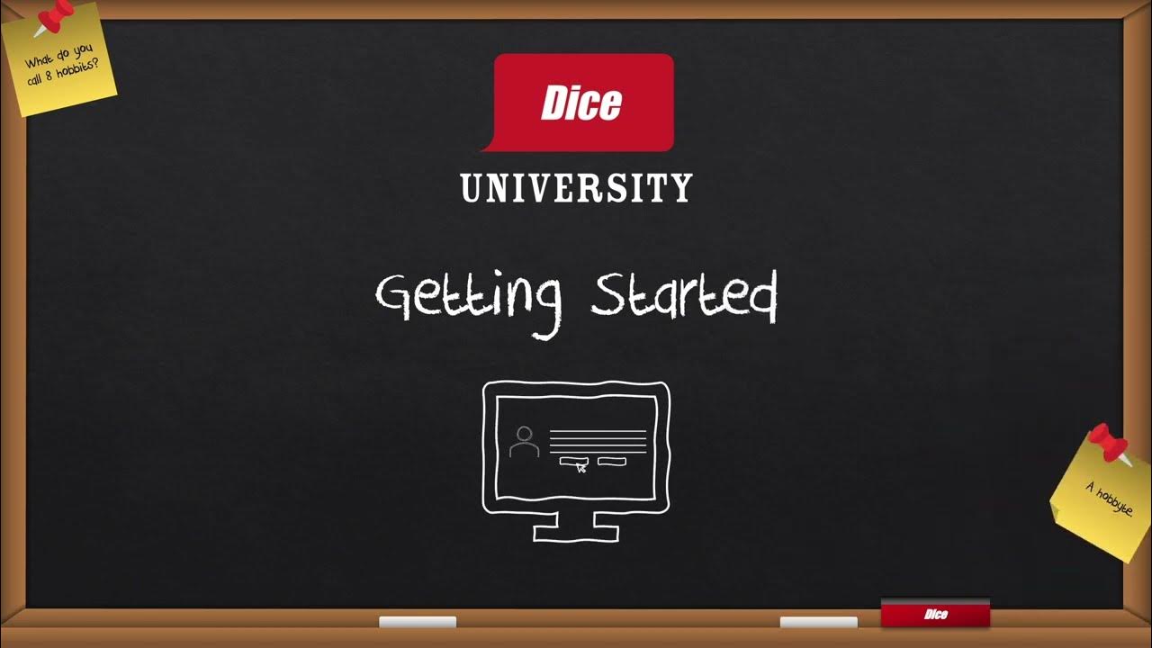 Dice University Getting Started YouTube