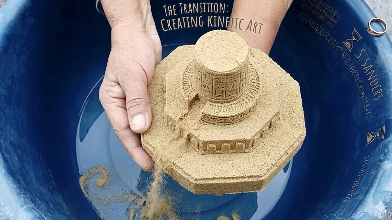 NEW🔈Very Soft Pure Cement Sand Water Crumbling #oddlysatisfying #pasteplay Satisfying Water Sounds