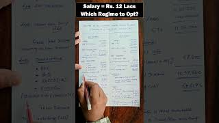 Salary Rs. 12 Lacs, Which Regime to Opt? #shorts