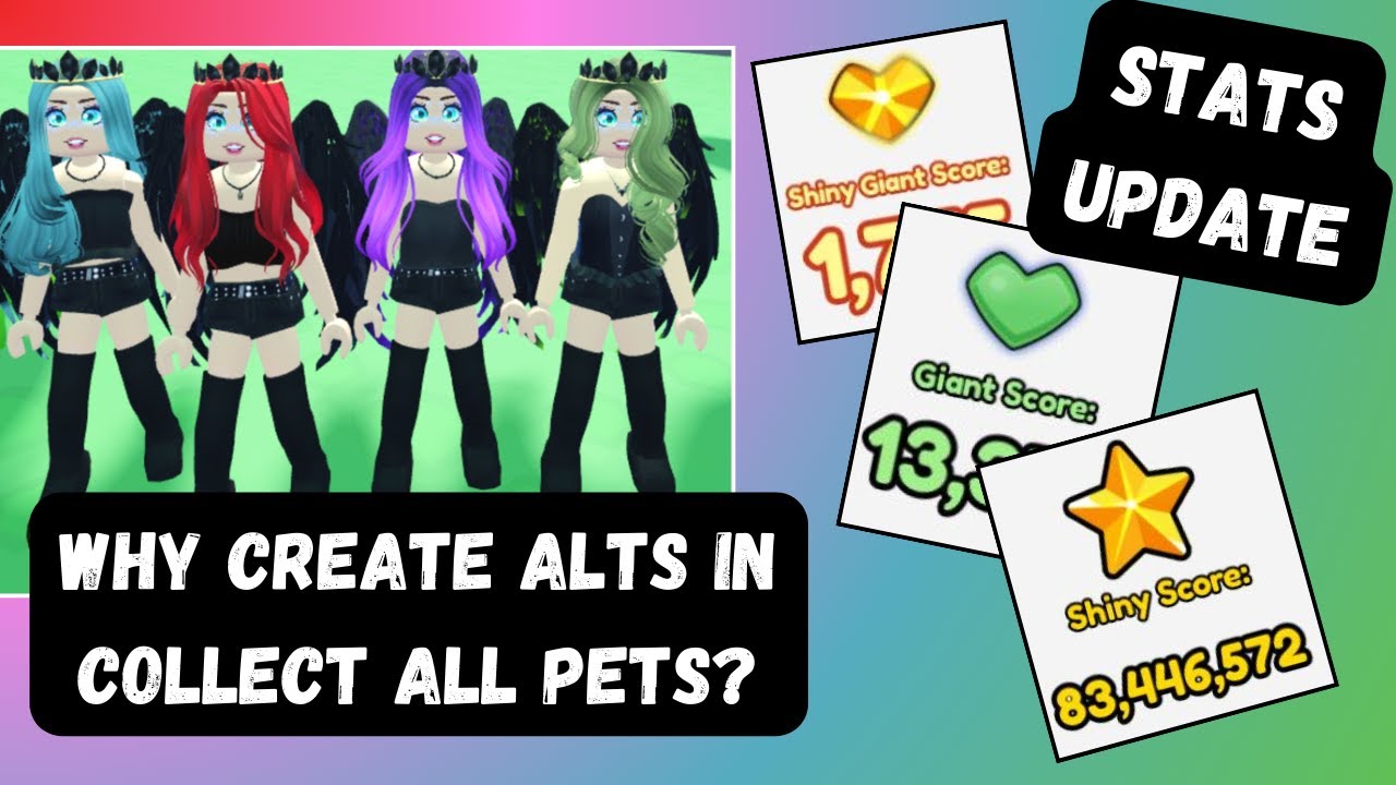 ALT Accounts in Collect All Pets + STATS UPDATE! - YouTube