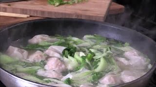 Shrimp and Pork Wonton Noodles Soup
