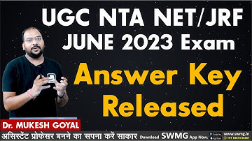 🔴Answer Key Released UGC NET JRF JUNE 2023 II Check your Paper Carefully