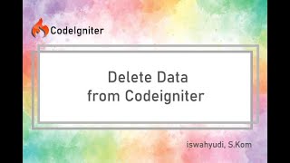 Delete Data - Build eCommerce Website Using CodeIgniter 3