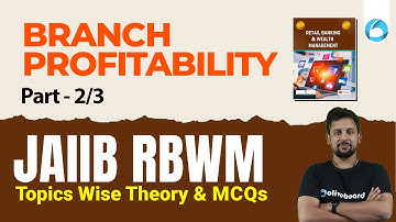 JAIIB RBWM | Topics Wise Theory & MCQS | Branch Profitability | Part - 2/3