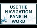 How to use the navigation pane in Word to move sections around