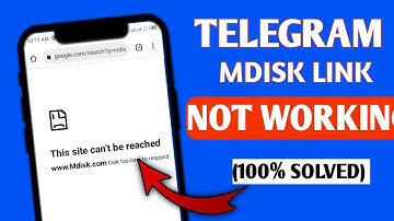 Telegram Mdisk link not working problem solve |